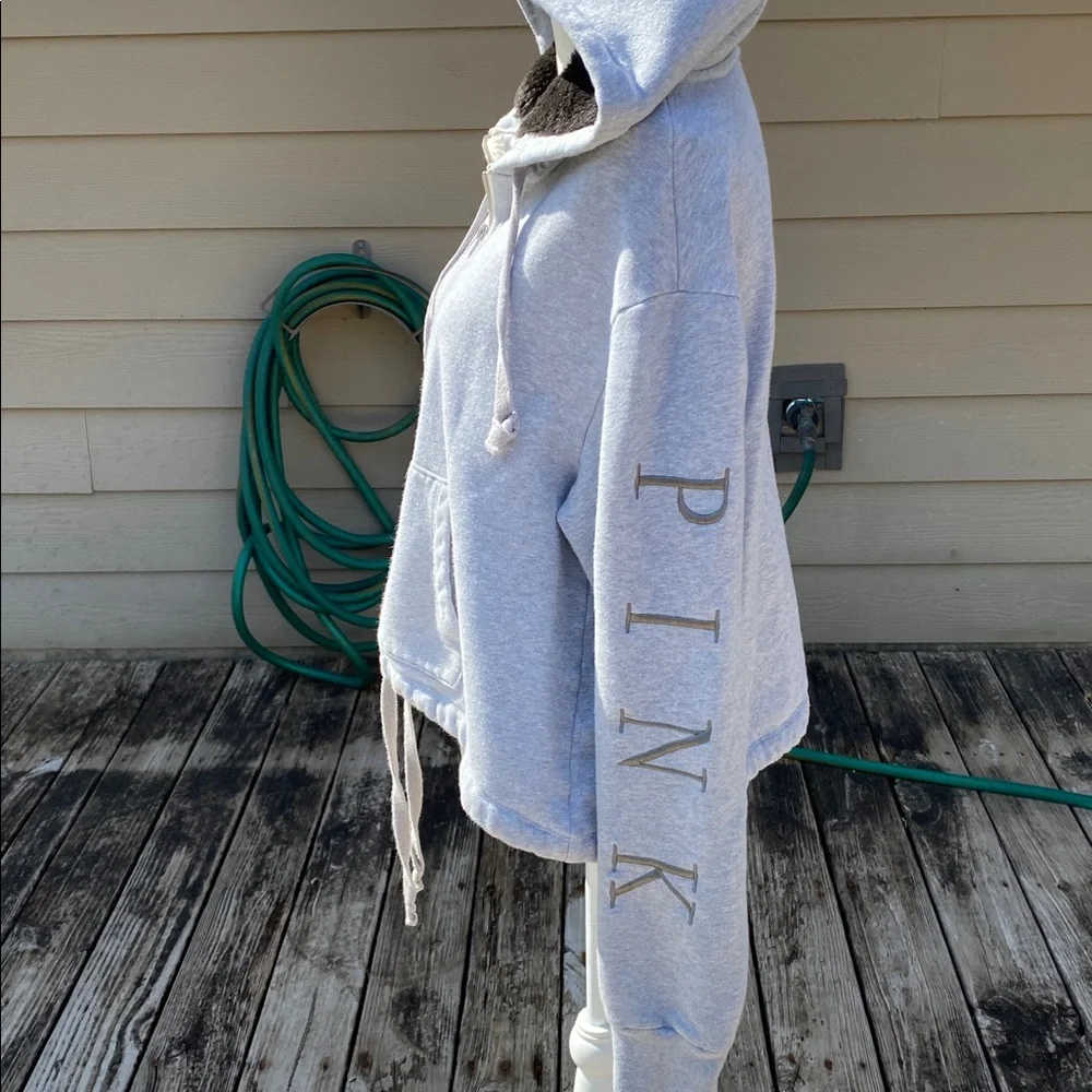 Gray PINK by Victoria’s Secret hooded jacket - Picture 2 of 7